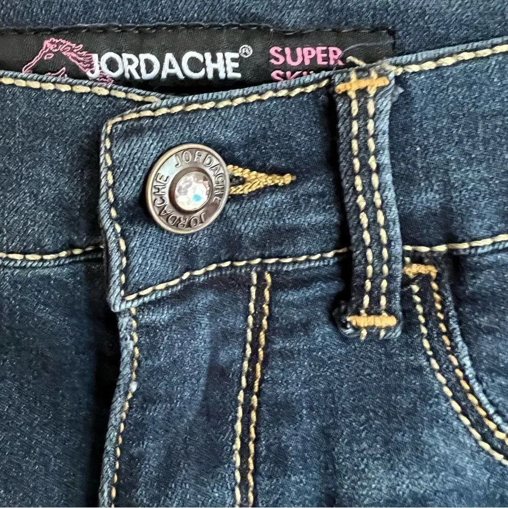 ‎Jordache girl’s dark wash super skinny jeans size 10